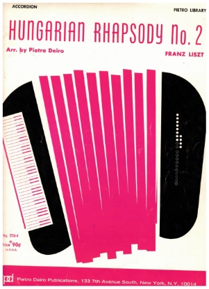 Picture of Hungarian Rhapsody No. 2, Franz Liszt, advanced edition by Pietro Deiro, accordion solo sheet music