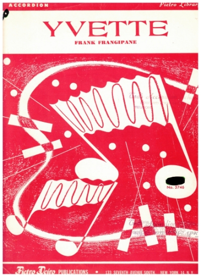 Picture of Yvette, Frank Frangipane, accordion solo sheet music