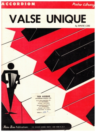Picture of Valse Unique, Mindie Cere, accordion solo sheet music