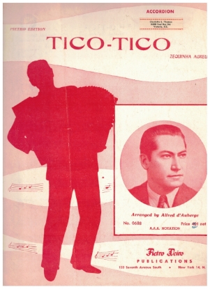 Picture of Tico-Tico (Tico-Tico No Fuba), Zequinha Agreu, arr. Alfred d'Auberge, accordion solo sheet music