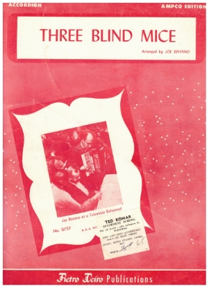 Picture of Three Blind Mice, arr. Joe Biviano, accordion solo sheet music