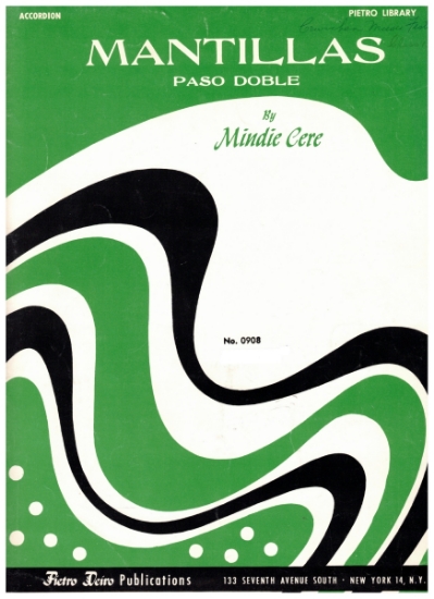Picture of Mantillas, Paso Doble, Mindie Cere, accordion solo sheet music