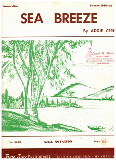 Picture of Sea Breeze, Addie Cere, accordion solo sheet music