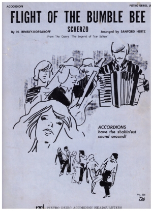 Picture of Flight of the Bumble-Bee, Nicolai Rimsky-Korsakov, transcribed by Sanford Hertz, accordion solo sheet music
