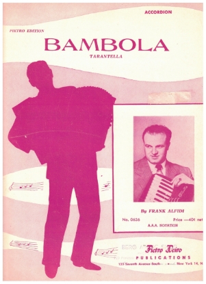 Picture of Bambola Tarantella, Frank Alfidi, accordion solo sheet music