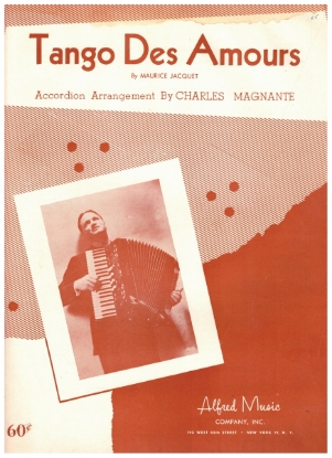 Picture of Tango des Amours (Tango of Love), Maurice Jacquet, arr. Charles Magnante, accordion solo sheet music
