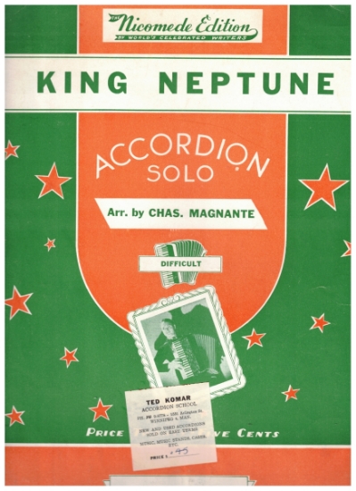 Picture of King Neptune, Joseph W. Nicomede, arr. Charles Magnante, accordion solo sheet music