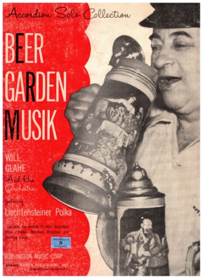 Picture of Beer Garden Music, compiled by Will Glahe, accordion solo, sheet music folio