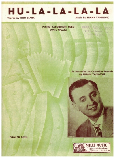Picture of Hu-La-La-La-La, Dick Clark & Frank Yankovic, accordion solo sheet music