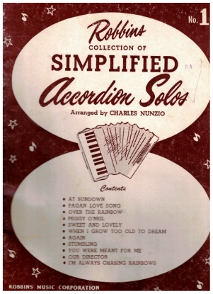 Picture of Robbins Collection of Simplified Accordion Solos, arr. Charles Nunzio, accordion sheet music folio