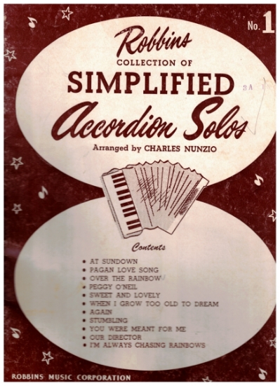 Picture of Robbins Collection of Simplified Accordion Solos, arr. Charles Nunzio, accordion sheet music folio