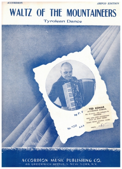 Picture of Waltz of the Mountaineers (Tyrolean Dance), Pietro Frosini, accordion solo sheet music