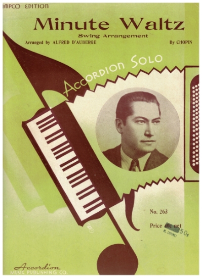Picture of Minute Waltz Swing Style, F. Chopin, arr. Alfred d'Auberge, accordion solo sheet music
