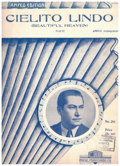 Picture of Cielito Lindo (Beautiful Heaven), Mexican folk song, arr. Alfred d'Auberge, accordion solo sheet music