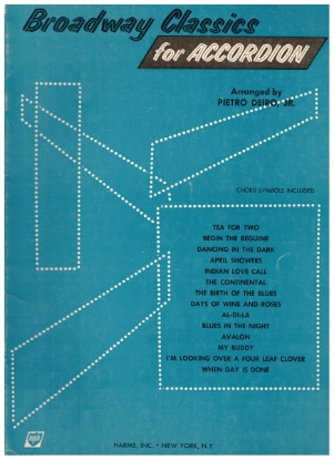 Picture of Broadway Classics for Accordion, arr. Pietro Deiro Jr, accordion solos sheet music folio