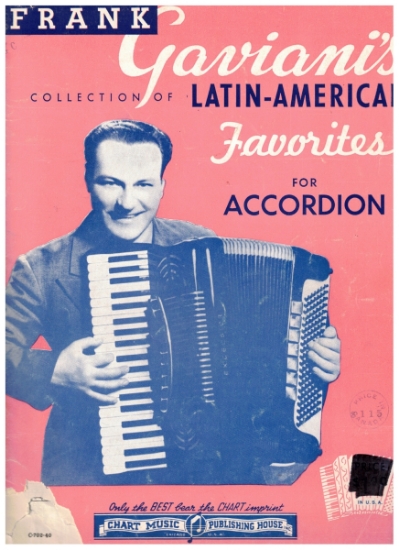 Picture of Frank Gaviani's Collection of Latin-American Favorites, advanced accordion solos, sheet music folio