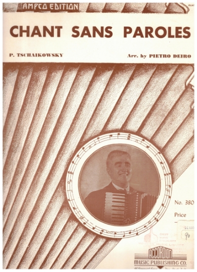 Picture of Chant Sans Paroles, P. Tschaikowsky, arr. Pietro Deiro, accordion solo sheet music