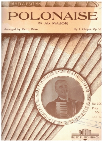 Picture of Polonaise in Ab Major, F. Chopin Op. 53, arr. Pietro Deiro, accordion solo sheet music
