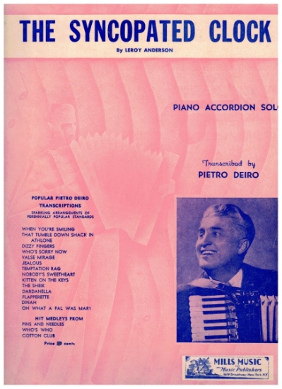 Picture of Syncopated Clock (The), Leroy Anderson, arr. Pietro Deiro, accordion solo sheet music