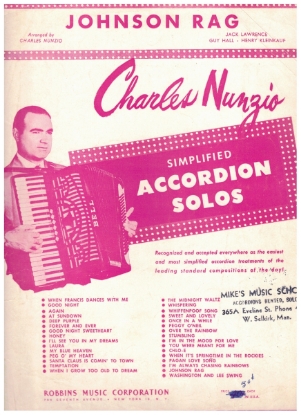Picture of Johnson Rag, Jack Lawrence/ Guy Hall/ Henry Kleinkauf, arr. Charles Nunzio, accordion solo sheet music