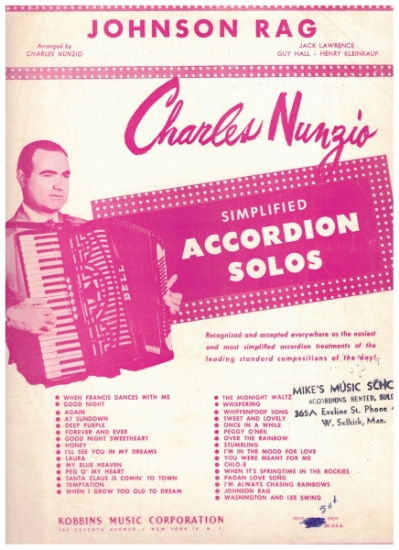 Picture of Johnson Rag, Jack Lawrence/ Guy Hall/ Henry Kleinkauf, arr. Charles Nunzio, accordion solo sheet music