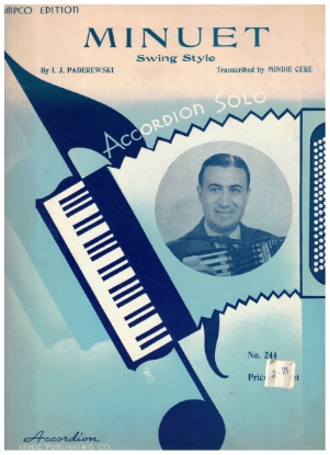 Picture of Minuet Swing Style, I. J. Paderewski, arr. Mindie Cere, accordion solo sheet music