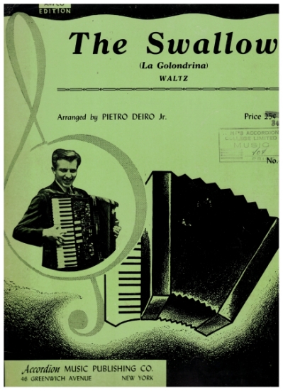 Picture of The Swallow (La Golondrina), Old Mexican Air, Narciso Sarradell, arr. Pietro Deiro Jr, accordion solo sheet music
