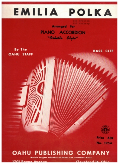 Picture of Emilia Polka, arr. Pietro Deiro Jr, easy accordion solo sheet music
