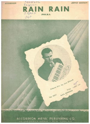 Picture of Rain Rain Polka, arr. Jan Klocek, accordion solo sheet music