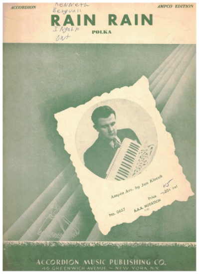 Picture of Rain Rain Polka, arr. Jan Klocek, accordion solo sheet music