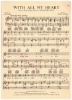 Picture of With All My Heart, from the Walter Wanger production "Her Master's Voice", Gus Kahn & Jimmy McHugh, recorded by Abe Lyman, sheet music