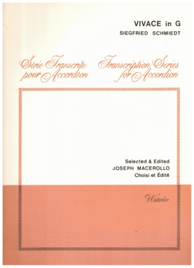 Picture of Vivace in G, Siegfried Schmiedt, ed. Joseph Macerollo, free bass accordion solo sheet music