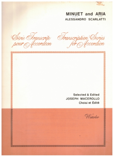Picture of Minuet & Aria, Alessandro Scarlatti, ed. Joseph Macerollo, free bass accordion solo sheet music