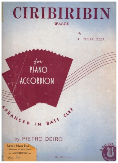 Picture of Ciribiribin Waltz, A. Pestalozza, arr. Pietro Deiro, accordion solo sheet music