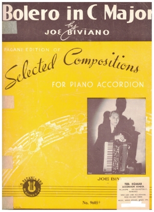 Picture of Bolero in C Major, Joe Biviano, advanced accordion solo sheet music