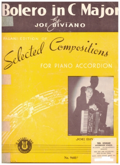 Picture of Bolero in C Major, Joe Biviano, advanced accordion solo sheet music