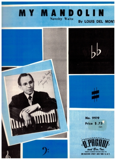 Picture of My Mandolin, Novelty Waltz, Louis Del Monte, advanced accordion solo sheet music