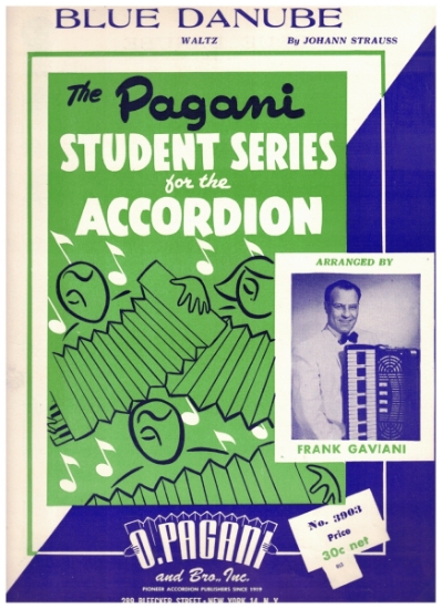 Picture of Blue Danube, Johann Strauss, arr. Frank Gaviani, Pagani Student Series, easy accordion solo sheet music