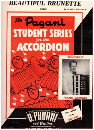 Picture of Beautiful Brunette, A. Ghilardenghi, arr. Frank Gaviani, Pagani Student Series, easy accordion solo sheet music