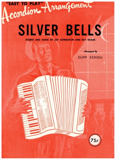 Picture of Silver Bells, Jay Livingston & Ray Evans, arr. Cliff Scholl, accordion solo sheet music