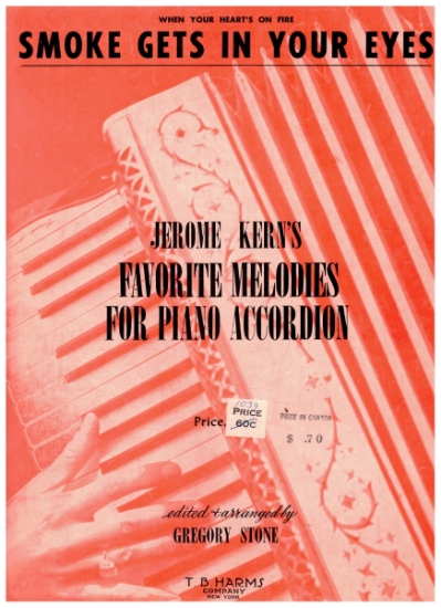 Picture of Smoke Gets in Your Eyes, Jerome Kern, arr. Gregory Stone, accordion solo sheet music