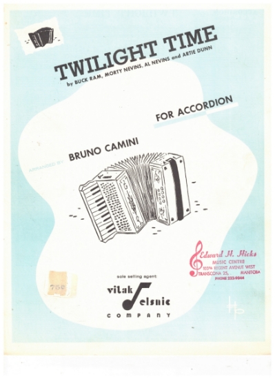 Picture of Twilight Time, Buck Ram/ Morty Nevins/ Al Nevins/ Artie Dunn, arr. Bruno Camini, accordion solo sheet music