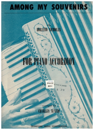 Picture of Among My Souvenirs, Horatio Nicholls, arr. Charles Nunzio, accordion solo sheet music