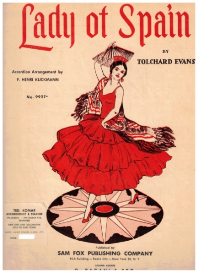 Picture of Lady of Spain, Paso Doble, Tolchard Evans, arr. F. Henri Klickmann, accordion solo sheet music