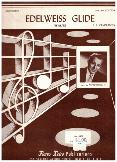Picture of Edelweiss Glide Waltz, F. E. Vanderbeck, arr. Pietro Deiro Jr, accordion solo sheet music