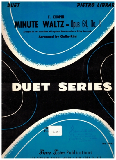 Picture of Minute Waltz Op. 64 No. 1, F. Chopin, arr. Galla-Rini, accordion duet sheet music