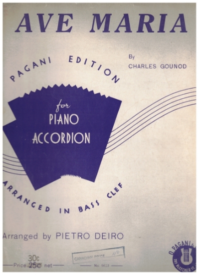 Picture of Ave Maria, Charles Gounod, arr. Pietro Deiro & Mario Perry, accordion solo sheet music
