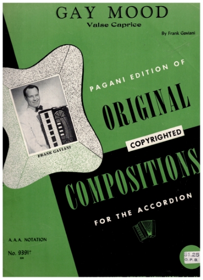 Picture of Gay Mood, Valse Caprice, Frank Gaviani, accordion solo sheet music