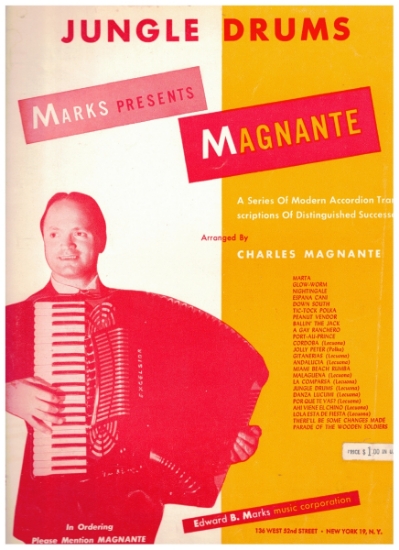 Picture of Jungle Drums (Canto Karabali), Ernesto Lecuona, transcribed by Charles Magnante, accordion solo sheet music