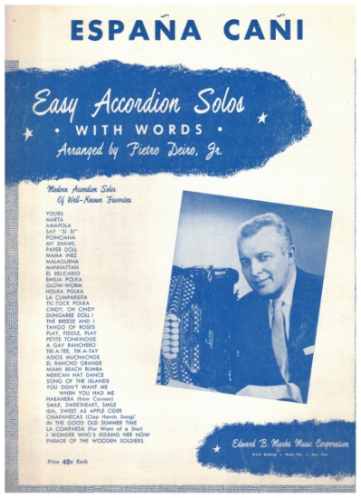 Picture of Espana Cani, Paso Doble, Pascual Marquina, transcribed by Anthony Galla-Rini, accordion solo sheet music